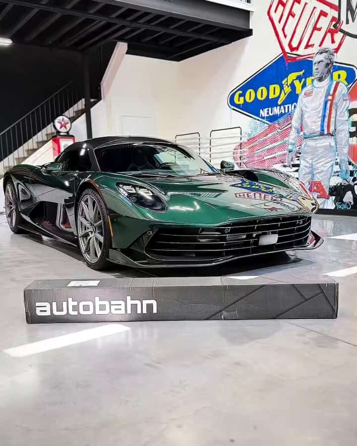 The finished green Valhalla behind a box of Autobahn film